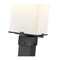 Z-Lite Sana 2 Light Outdoor Post Mounted Fixture, Black & White Opal 593PHMS-536P-BK - alternate 5